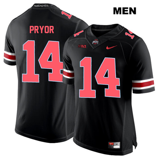 Ohio State Buckeyes Men's Isaiah Pryor #14 Red Number Black Authentic Nike College NCAA Stitched Football Jersey AE19G53JQ